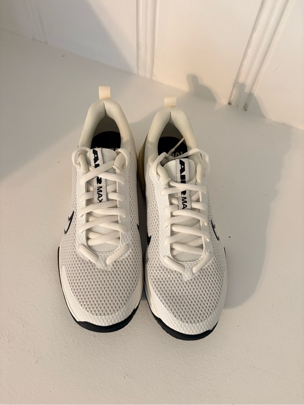 Nike White and Black Men’s Air Max Mesh Sneakers